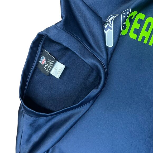 Seattle Seahawks NFL Combine Authentic Training Crew Sweatshirt Navy Green Large - Picture 3 of 8